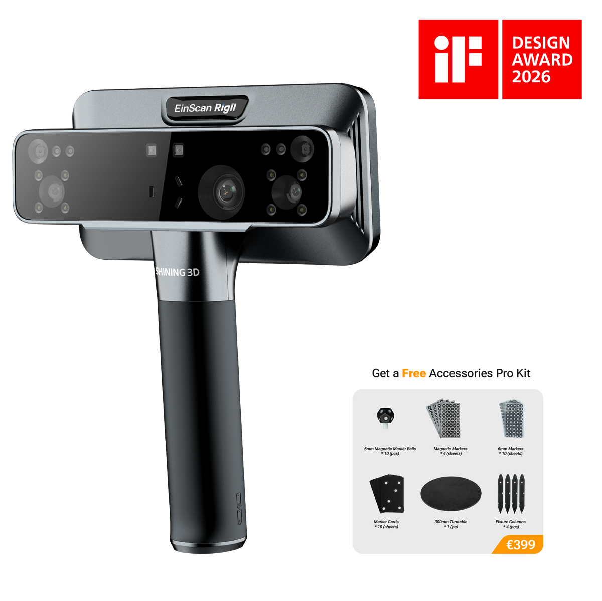 EinScan Rigil | The Tri-Mode Laser 3D scanner