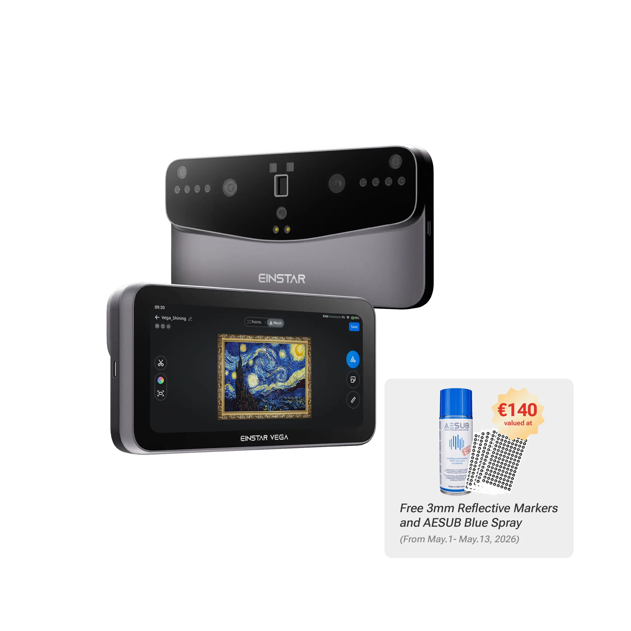 EINSTAR VEGA-Wireless All-In-One 3D Scanner