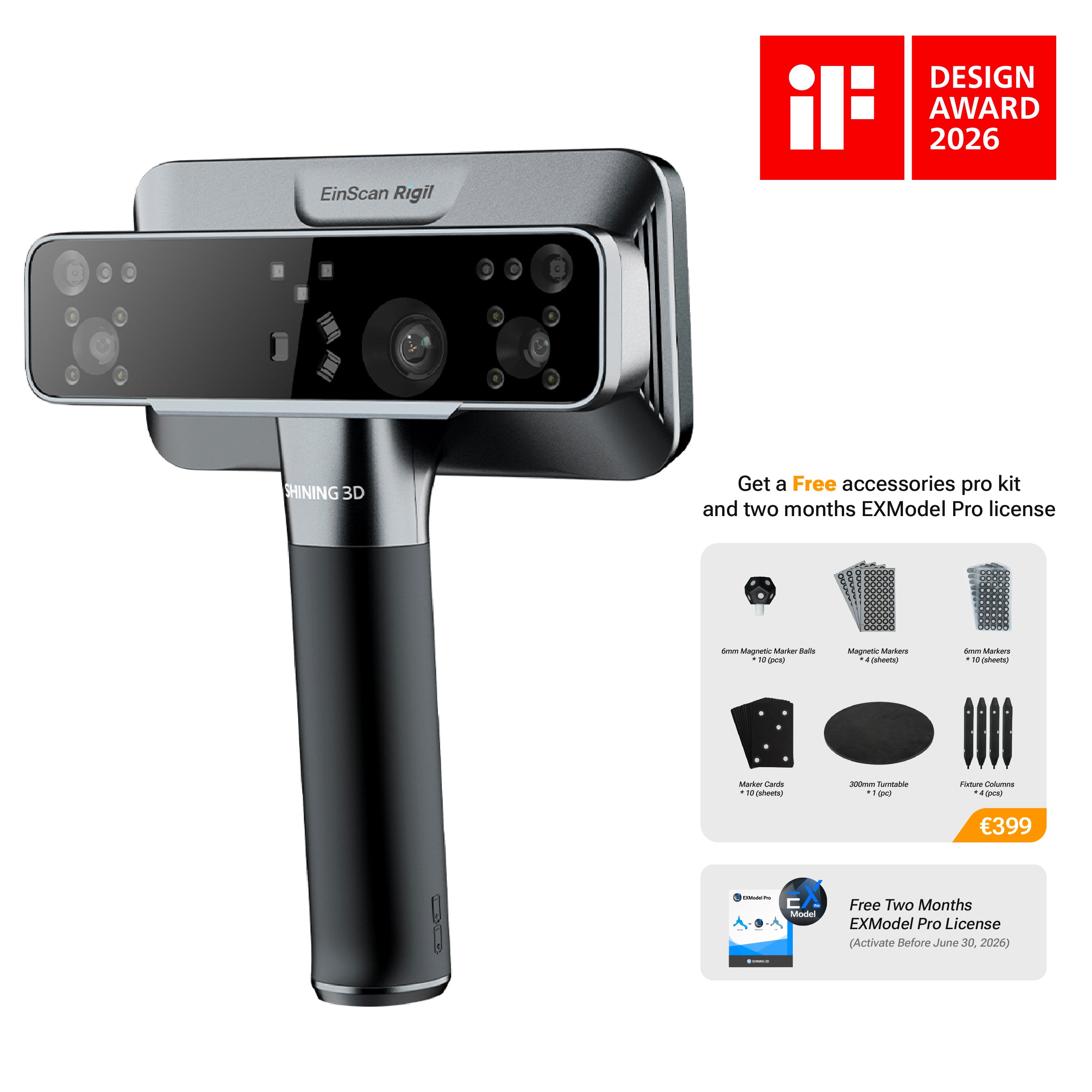 EinScan Rigil | The Tri-Mode Laser 3D scanner